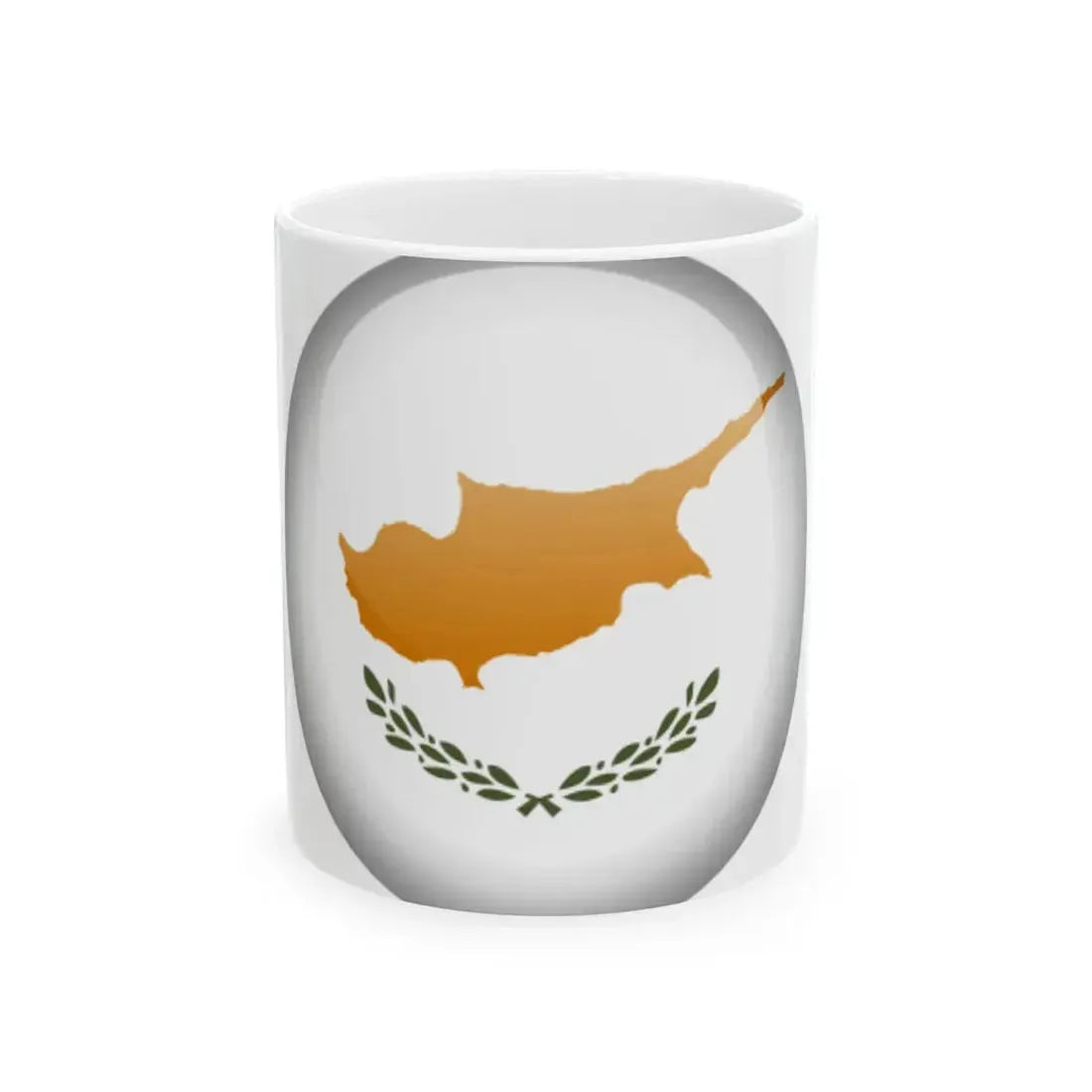 Flag orb Cyprus (Cyprus) White Coffee Mug 11oz - Go Mug Yourself