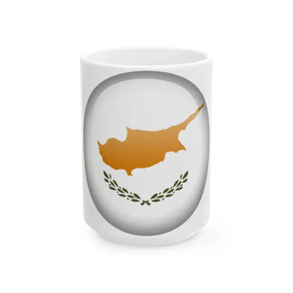 Flag orb Cyprus (Cyprus) White Coffee Mug 15oz - Go Mug Yourself