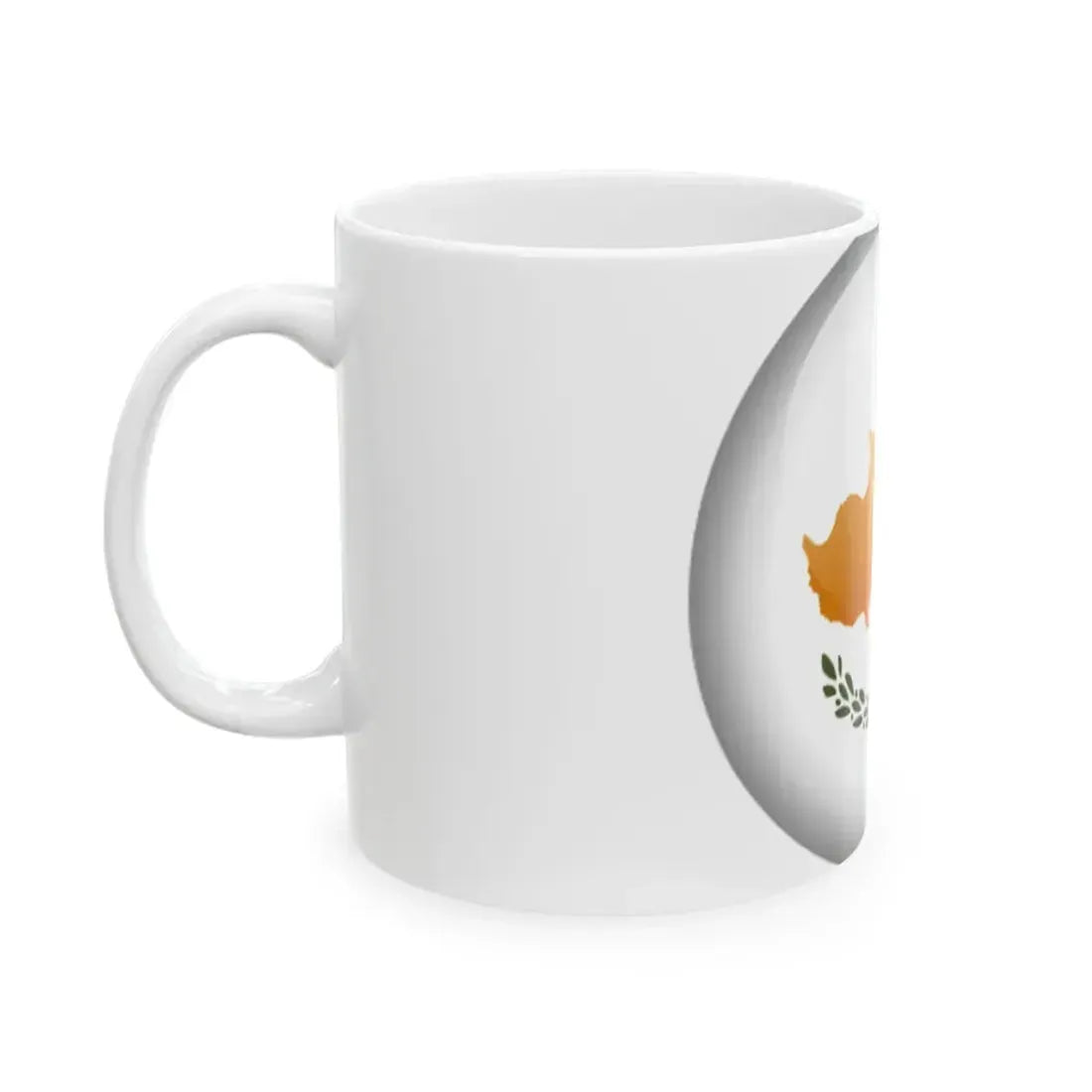 Flag orb Cyprus (Cyprus) White Coffee Mug - Go Mug Yourself