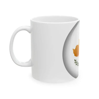 Flag orb Cyprus (Cyprus) White Coffee Mug - Go Mug Yourself