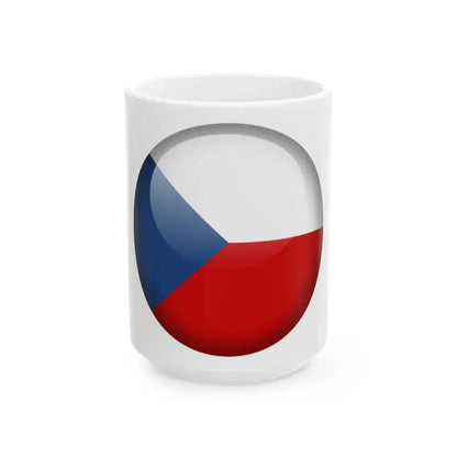 Flag orb Czech Republic (Czech Republic) White Coffee Mug 15oz - Go Mug Yourself