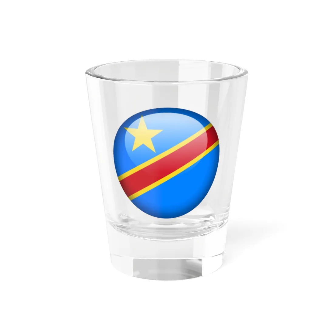 Flag orb Democratic Republic of the Congo (Congo) Shot Glass 1.5oz 1.5oz - Go Mug Yourself