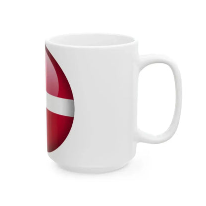 Flag orb Denmark (Denmark) White Coffee Mug - Go Mug Yourself