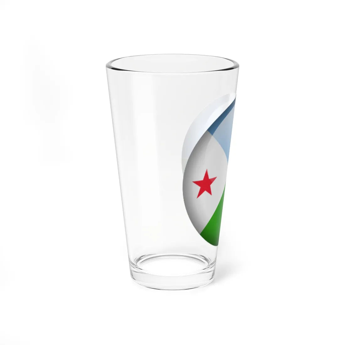Flag orb Djibouti (Djibouti) Pint Glass 16oz - Go Mug Yourself