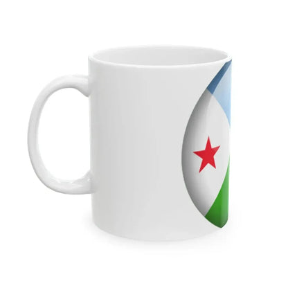 Flag orb Djibouti (Djibouti) White Coffee Mug - Go Mug Yourself