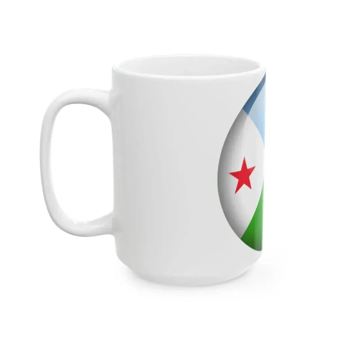 Flag orb Djibouti (Djibouti) White Coffee Mug - Go Mug Yourself