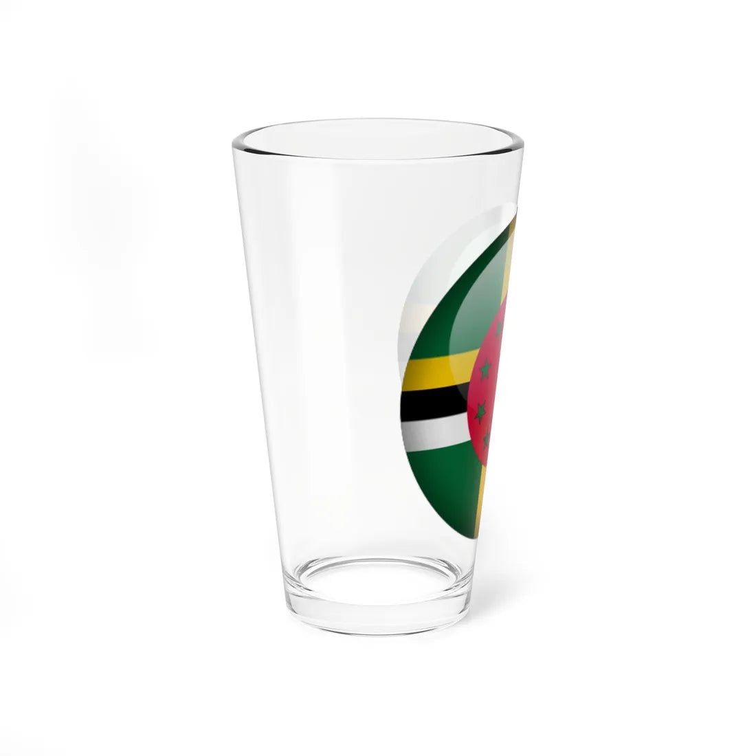Flag orb Dominica (Dominica) Pint Glass 16oz - Go Mug Yourself