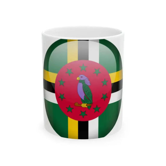 Flag orb Dominica (Dominica) White Coffee Mug 11oz - Go Mug Yourself