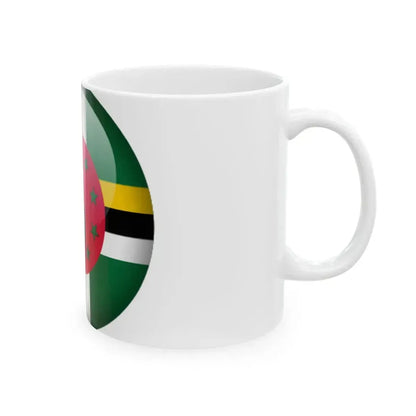 Flag orb Dominica (Dominica) White Coffee Mug - Go Mug Yourself