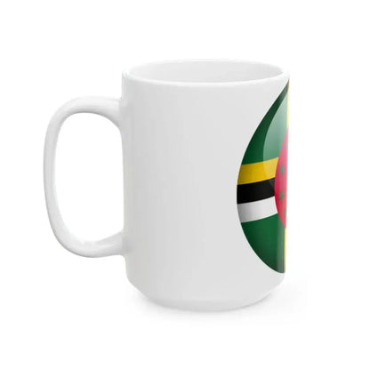 Flag orb Dominica (Dominica) White Coffee Mug - Go Mug Yourself