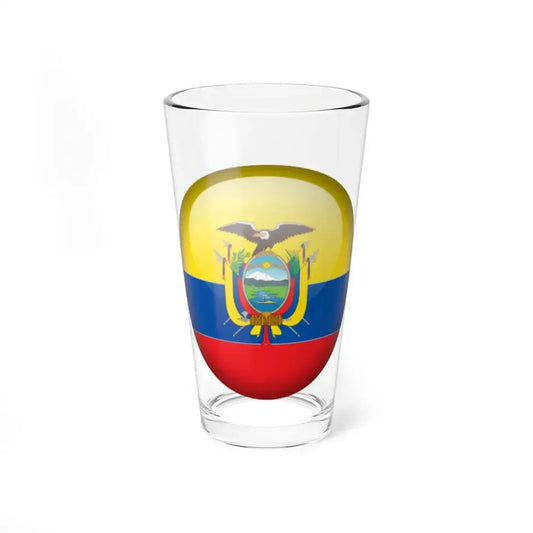 Flag orb Ecuador (Ecuador) Pint Glass 16oz 16oz - Go Mug Yourself