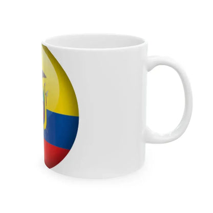 Flag orb Ecuador (Ecuador) White Coffee Mug - Go Mug Yourself