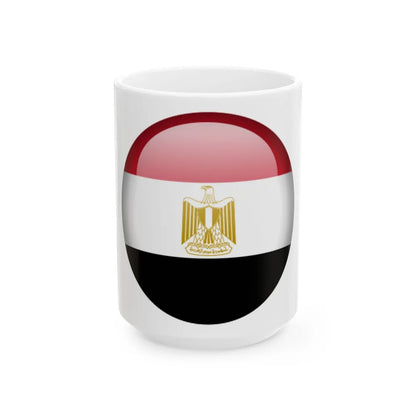 Flag orb Egypt (Egypt) White Coffee Mug 15oz - Go Mug Yourself