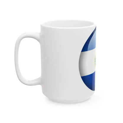 Flag orb El Salvador (El Salvador) White Coffee Mug - Go Mug Yourself