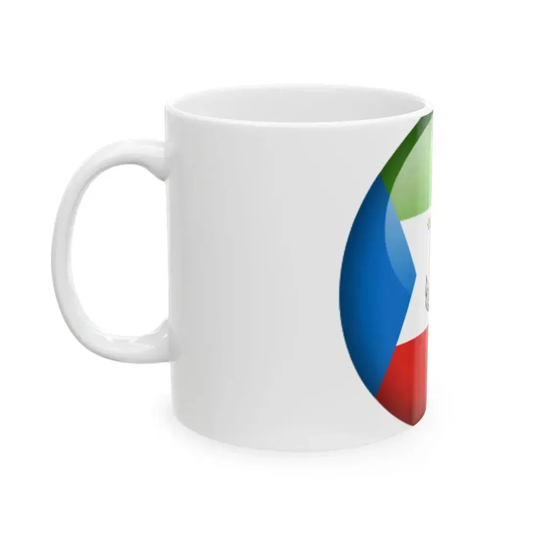 Flag orb Equatorial Guinea (Equatorial Guinea) White Coffee Mug - Go Mug Yourself