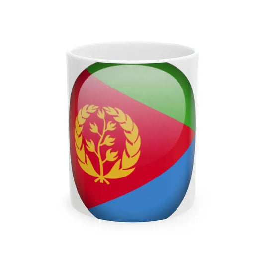 Flag orb Eritrea (Eritrea) White Coffee Mug 11oz - Go Mug Yourself