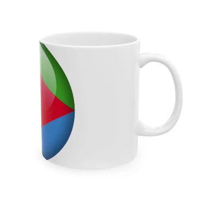 Flag orb Eritrea (Eritrea) White Coffee Mug - Go Mug Yourself