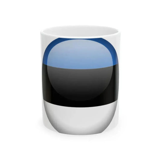 Flag orb Estonia (Estonia) White Coffee Mug 11oz - Go Mug Yourself