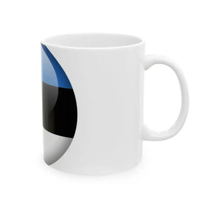 Flag orb Estonia (Estonia) White Coffee Mug - Go Mug Yourself