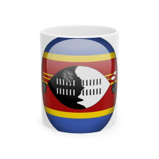 Flag orb Eswatini (Eswatini) White Coffee Mug 11oz - Go Mug Yourself