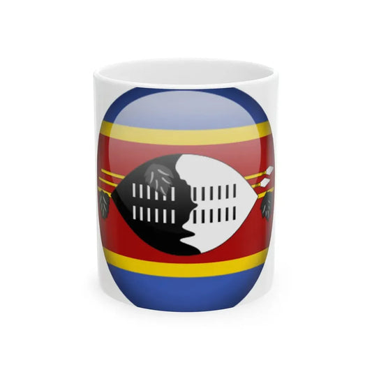 Flag orb Eswatini (Eswatini) White Coffee Mug 11oz - Go Mug Yourself