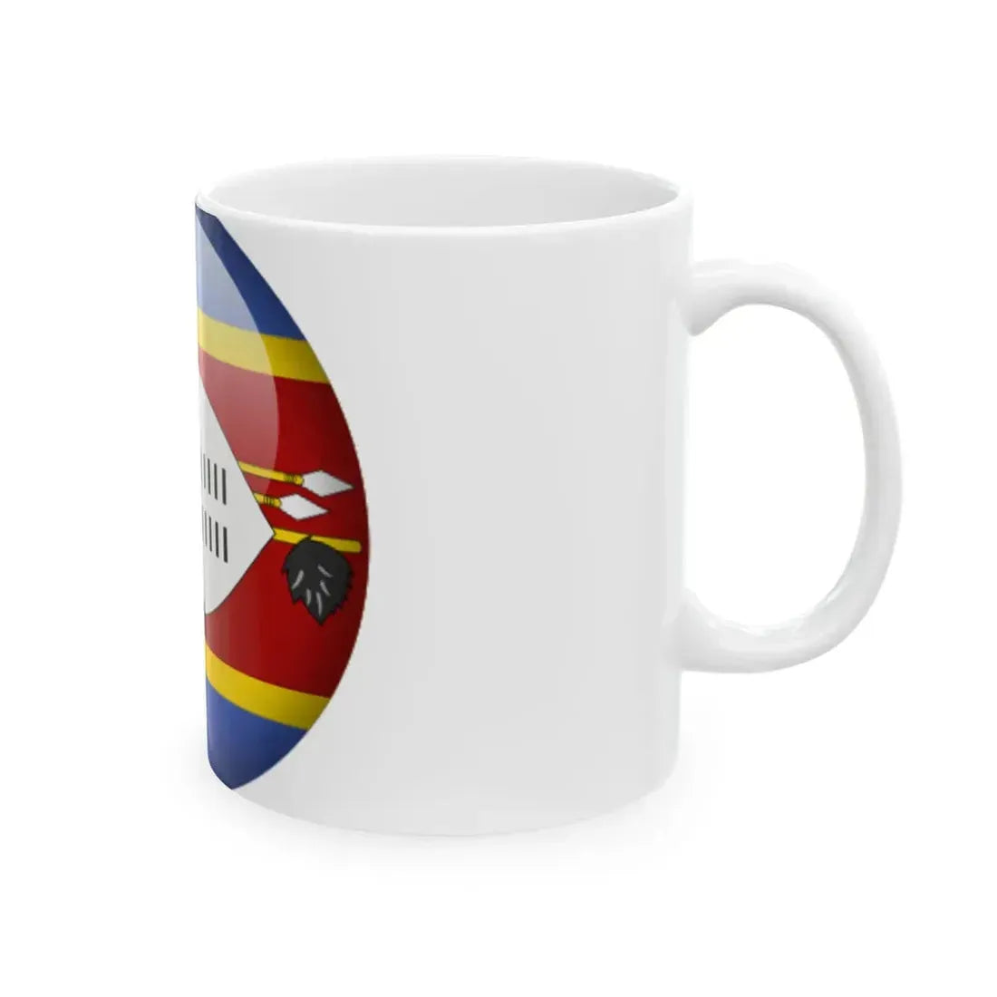 Flag orb Eswatini (Eswatini) White Coffee Mug - Go Mug Yourself