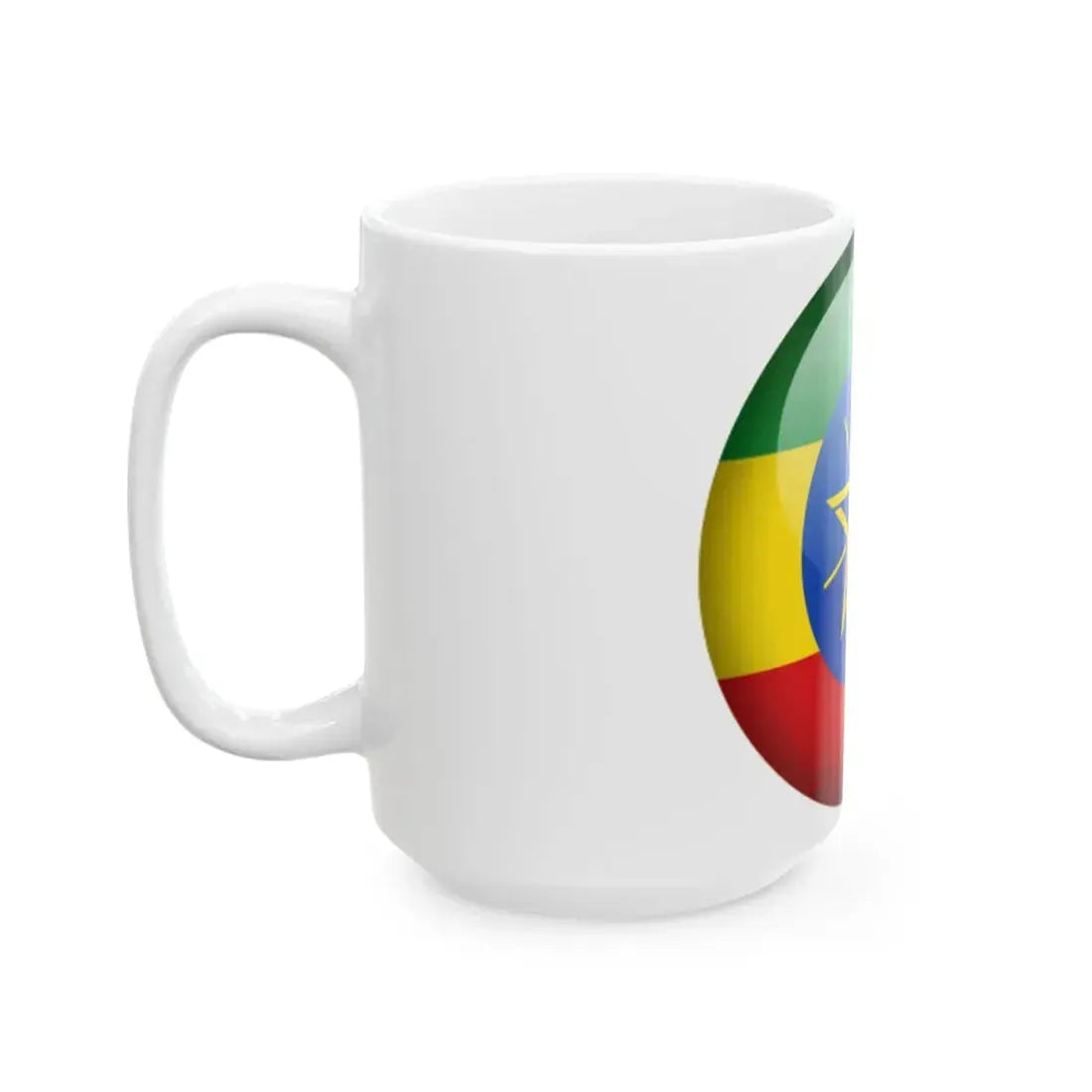 Flag orb Ethiopia (Ethiopia) White Coffee Mug - Go Mug Yourself