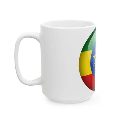 Flag orb Ethiopia (Ethiopia) White Coffee Mug - Go Mug Yourself