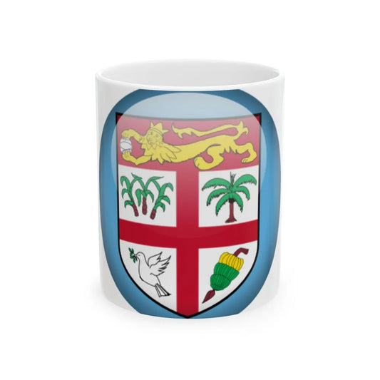 Flag orb Fiji (Fiji) White Coffee Mug 11oz - Go Mug Yourself
