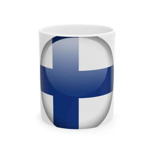 Flag orb Finland (Finland) White Coffee Mug 11oz - Go Mug Yourself