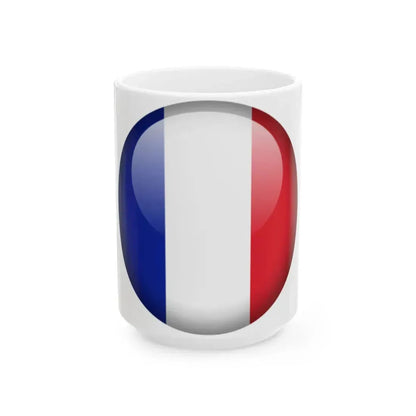 Flag orb France (France) White Coffee Mug 15oz - Go Mug Yourself