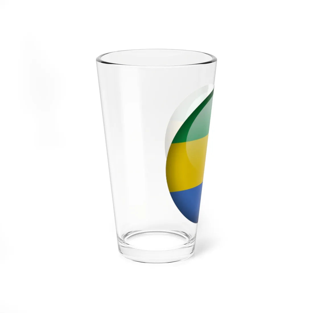 Flag orb Gabon (Gabon) Pint Glass 16oz - Go Mug Yourself