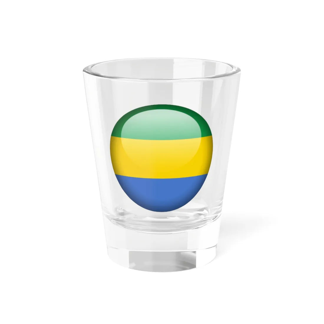 Flag orb Gabon (Gabon) Shot Glass 1.5oz 1.5oz - Go Mug Yourself