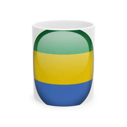 Flag orb Gabon (Gabon) White Coffee Mug 11oz - Go Mug Yourself