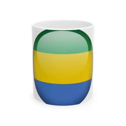 Flag orb Gabon (Gabon) White Coffee Mug 11oz - Go Mug Yourself