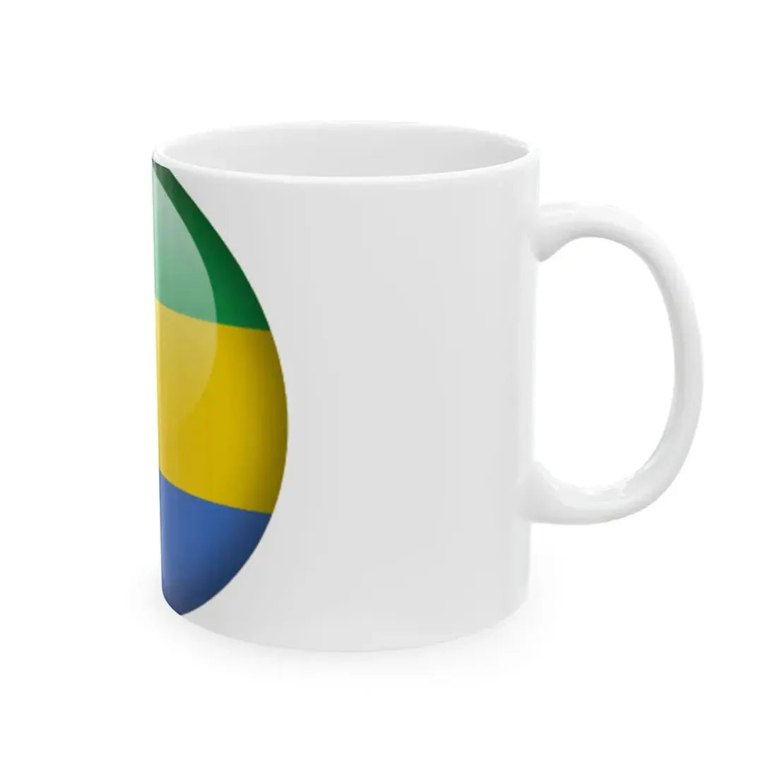 Flag orb Gabon (Gabon) White Coffee Mug - Go Mug Yourself