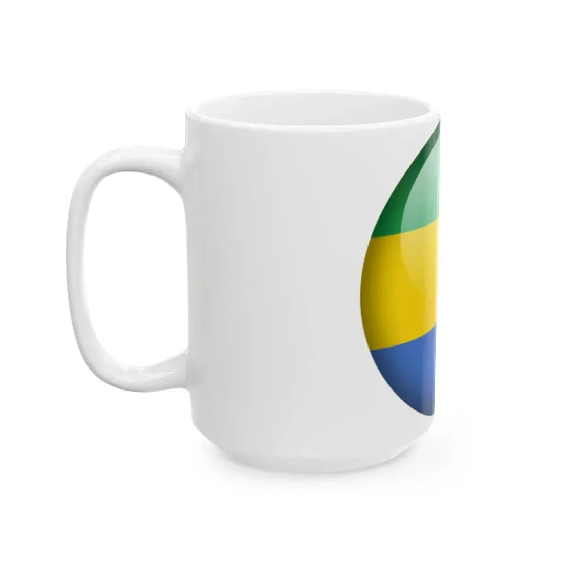 Flag orb Gabon (Gabon) White Coffee Mug - Go Mug Yourself