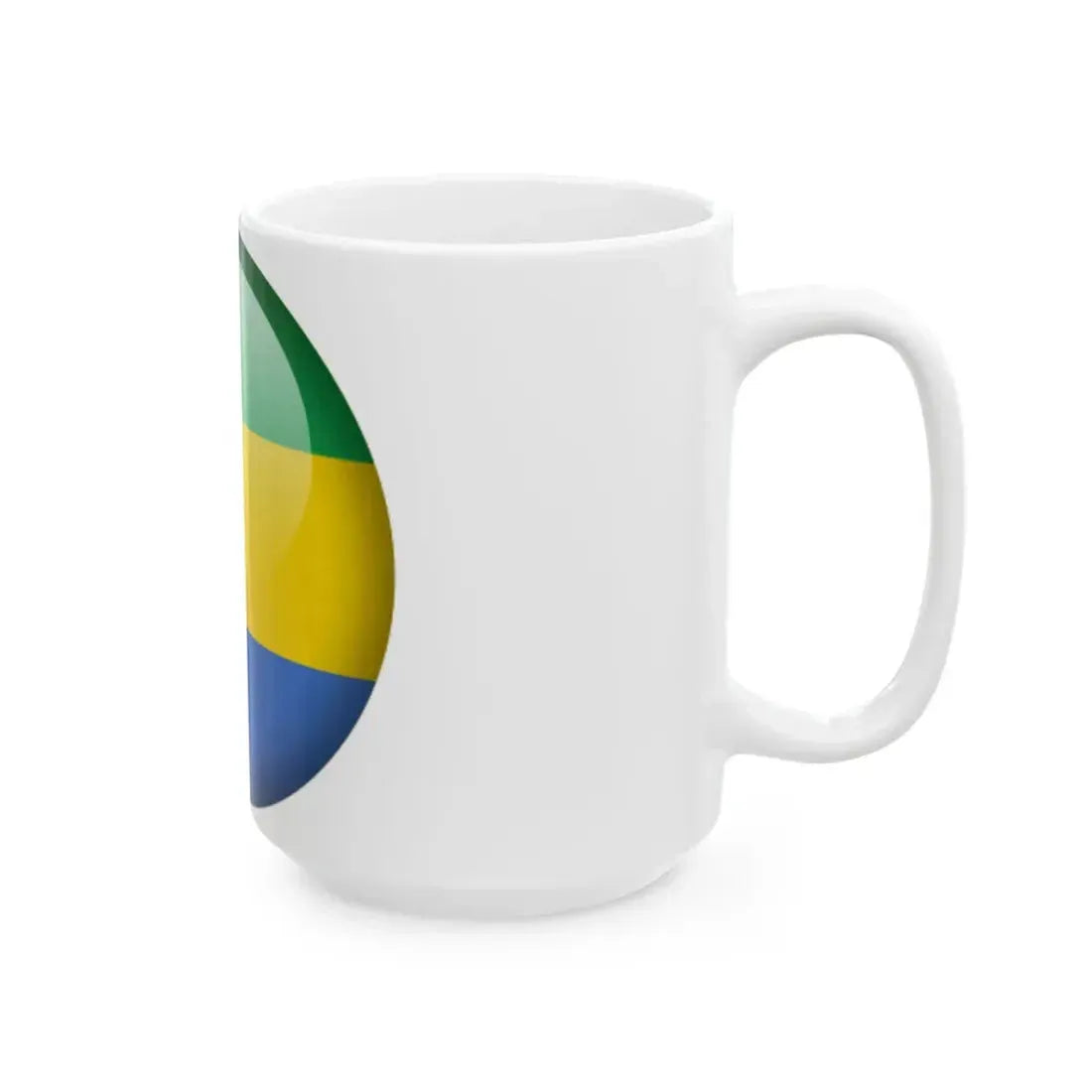 Flag orb Gabon (Gabon) White Coffee Mug - Go Mug Yourself