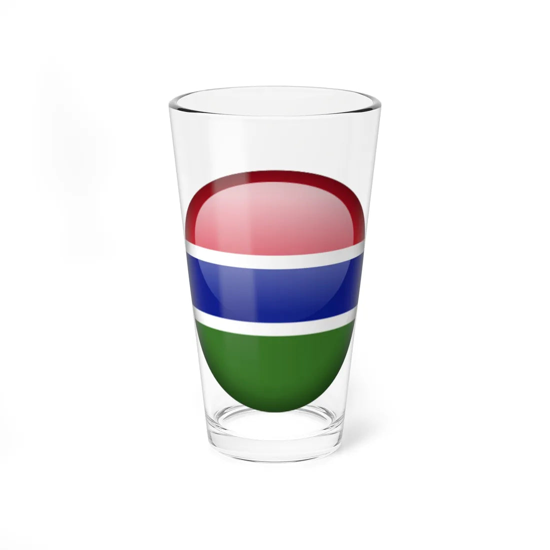 Flag orb Gambia (Gambia) Pint Glass 16oz 16oz - Go Mug Yourself