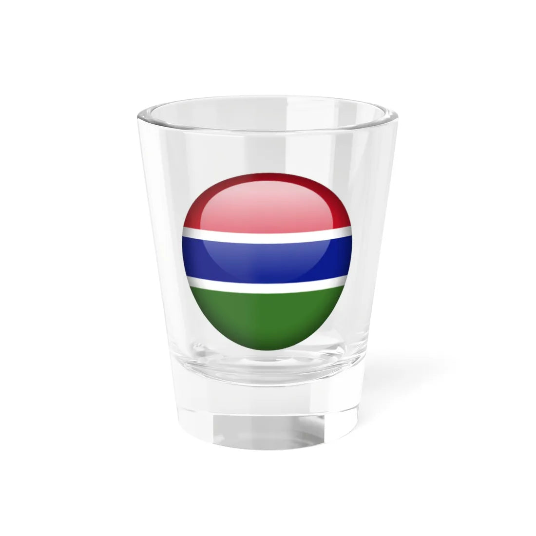 Flag orb Gambia (Gambia) Shot Glass 1.5oz 1.5oz - Go Mug Yourself