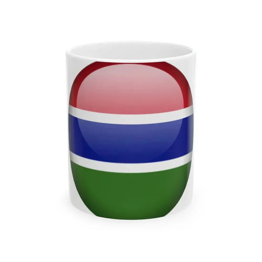 Flag orb Gambia (Gambia) White Coffee Mug 11oz - Go Mug Yourself