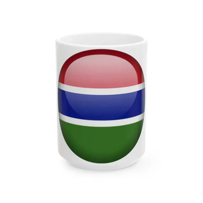 Flag orb Gambia (Gambia) White Coffee Mug 15oz - Go Mug Yourself