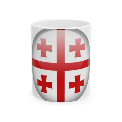 Flag orb Georgia (Georgia) White Coffee Mug 11oz - Go Mug Yourself