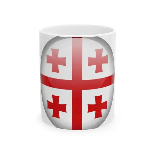 Flag orb Georgia (Georgia) White Coffee Mug 11oz - Go Mug Yourself