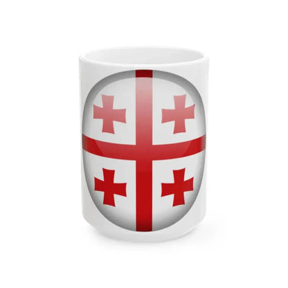 Flag orb Georgia (Georgia) White Coffee Mug 15oz - Go Mug Yourself