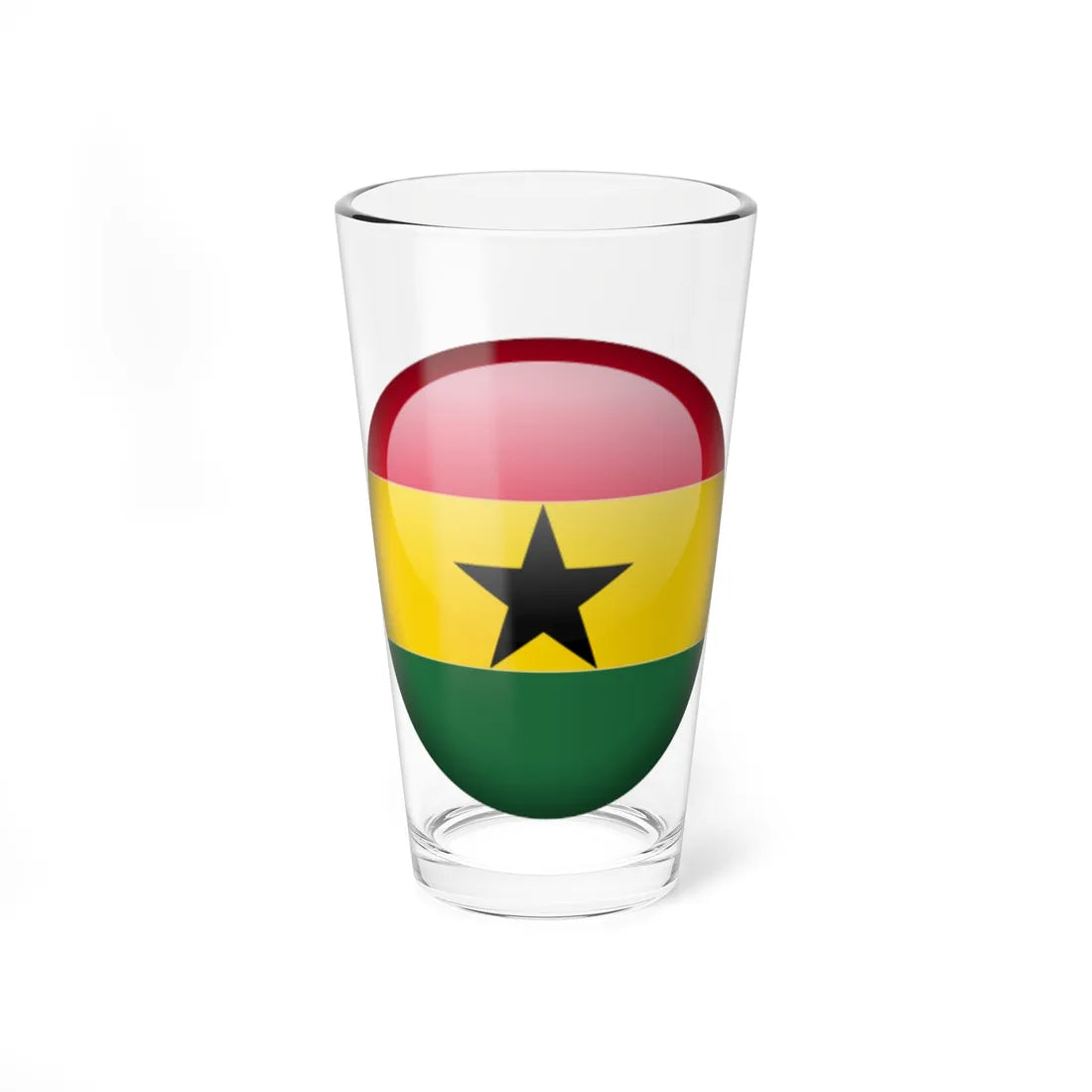 Flag orb Ghana (Ghana) Pint Glass 16oz 16oz - Go Mug Yourself