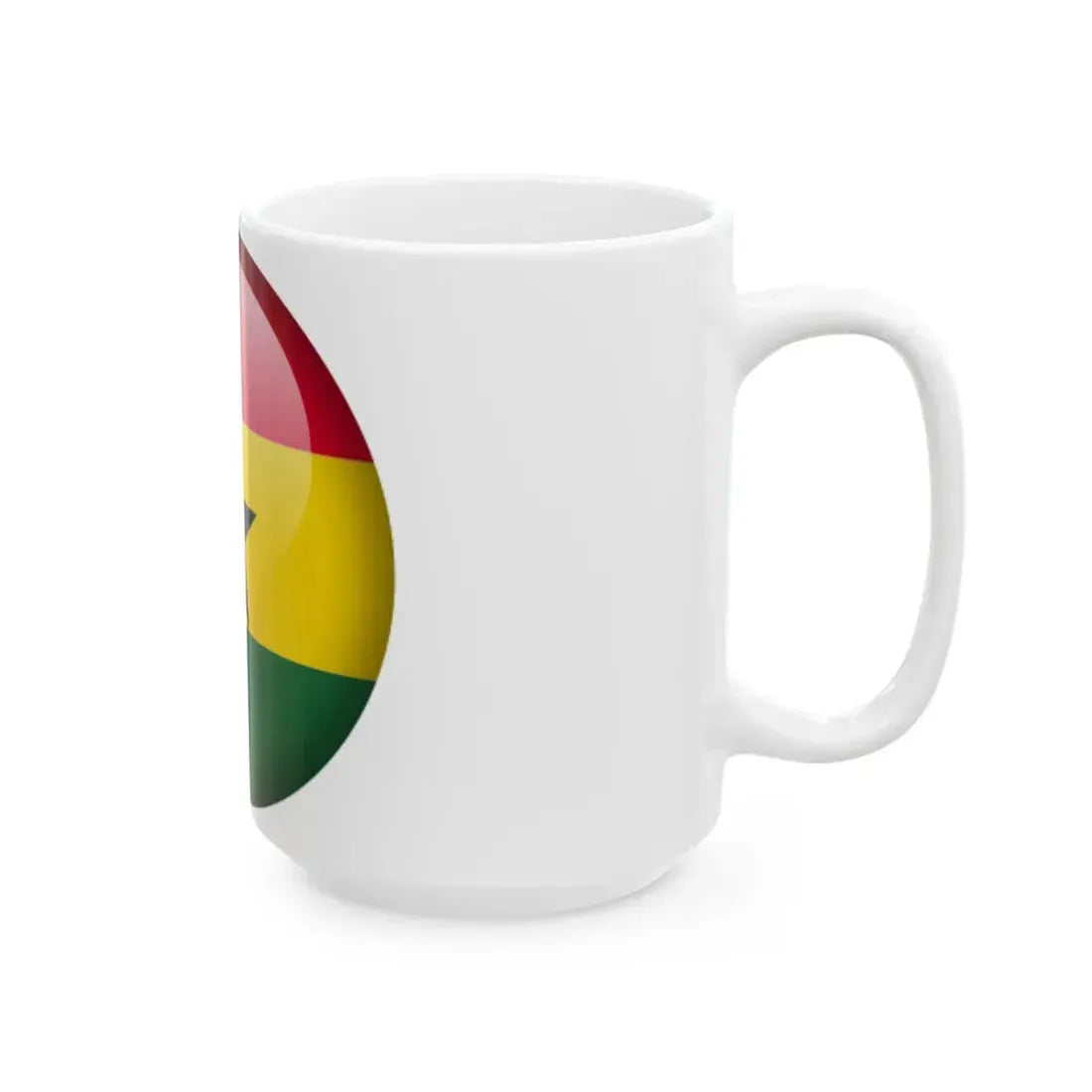 Flag orb Ghana (Ghana) White Coffee Mug - Go Mug Yourself