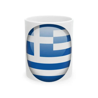 Flag orb Greece (Greece) White Coffee Mug 11oz - Go Mug Yourself