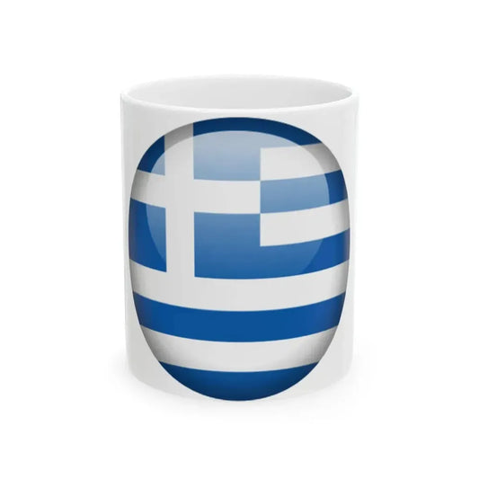 Flag orb Greece (Greece) White Coffee Mug 11oz - Go Mug Yourself