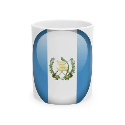 Flag orb Guatemala (Guatemala) White Coffee Mug 11oz - Go Mug Yourself